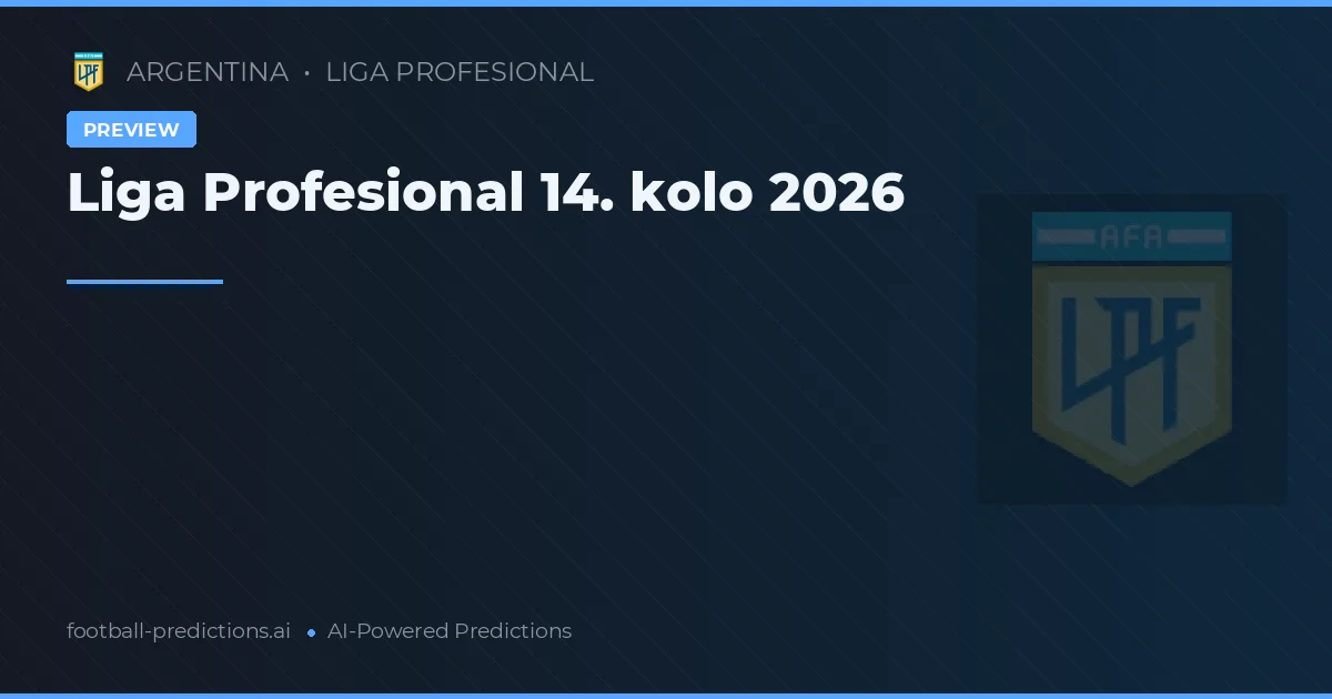 Liga Profesional 14. kolo 2026