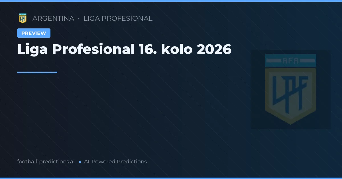 Liga Profesional 16. kolo 2026