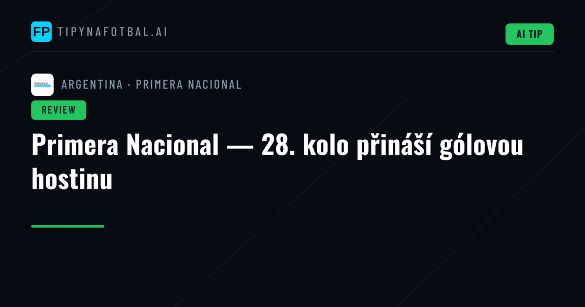 Primera Nacional — 28. kolo přináší gólovou hostinu