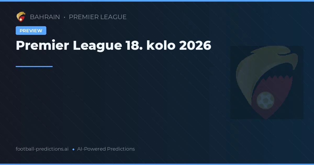 Premier League 18. kolo 2026