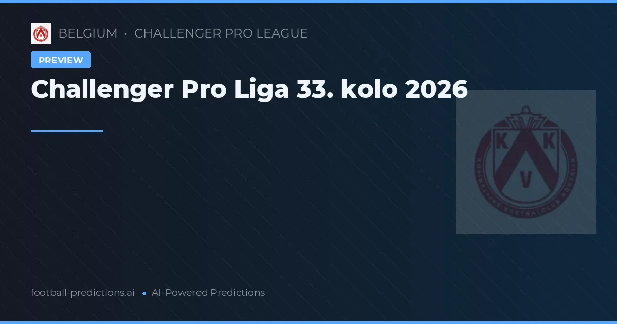 Challenger Pro Liga 33. kolo 2026