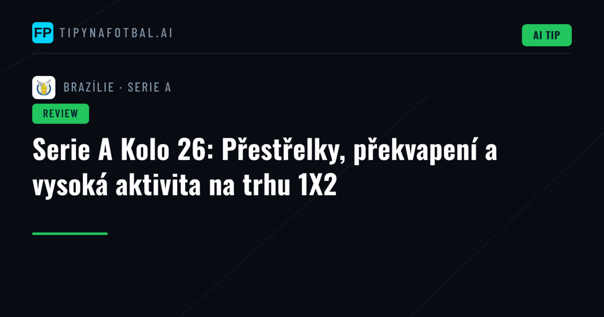 Serie A Kolo 26: Přestřelky, překvapení a vysoká aktivita na trhu 1X2
