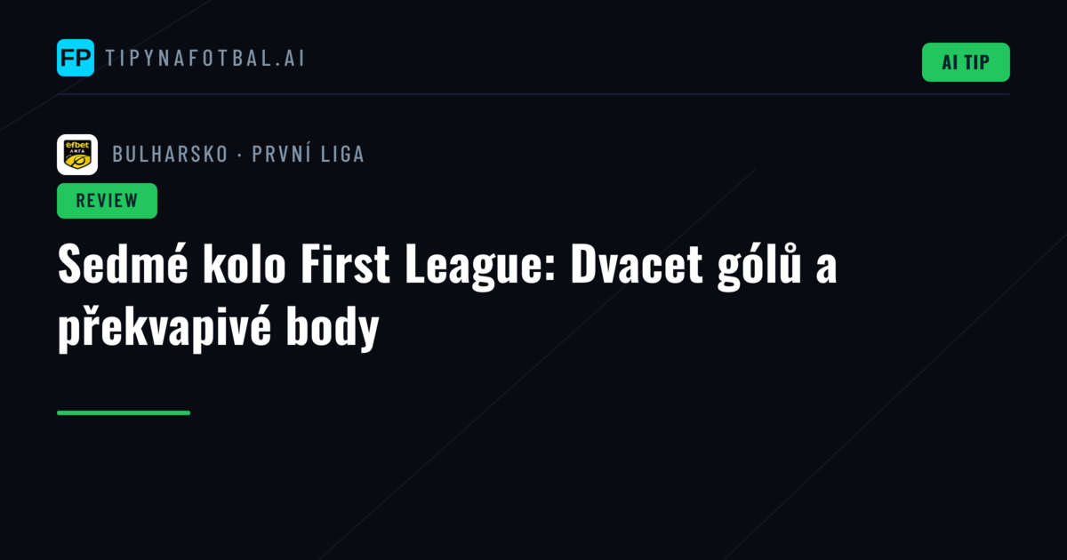 Sedmé kolo First League: Dvacet gólů a překvapivé body