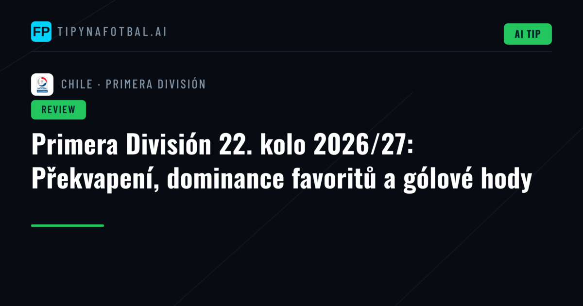 Primera División 22. kolo 2026/27: Překvapení, dominance favoritů a gólové hody