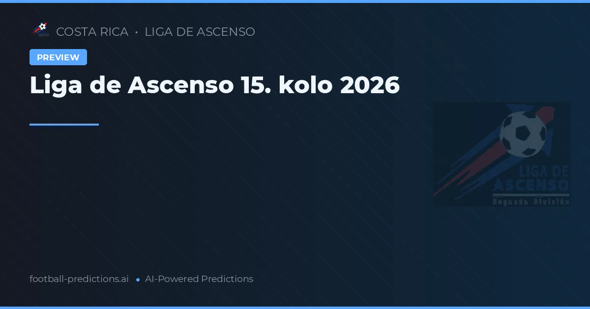 Liga de Ascenso 15. kolo 2026