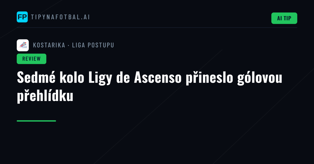 Sedmé kolo Ligy de Ascenso přineslo gólovou přehlídku