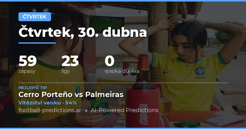 Přehled zápasů na čtvrtek 30. dubna 2026