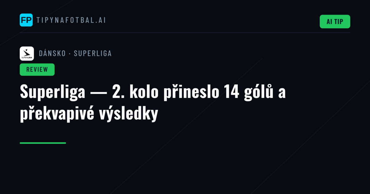 Superliga — 2. kolo přineslo 14 gólů a překvapivé výsledky