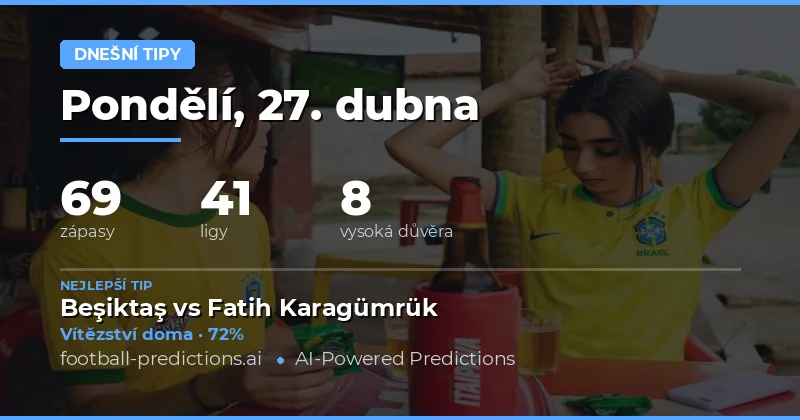 Přehled fotbalových tipů na 27. dubna 2026