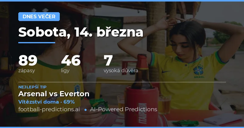Fotbalové predikce Dnes večer března 2026: nejlepší tipy