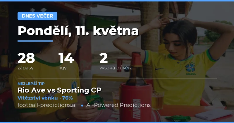 Předpovědi na fotbalové zápasy dne 11 May 2026