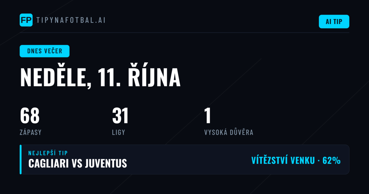 Sázkařský přehled neděle 11. října