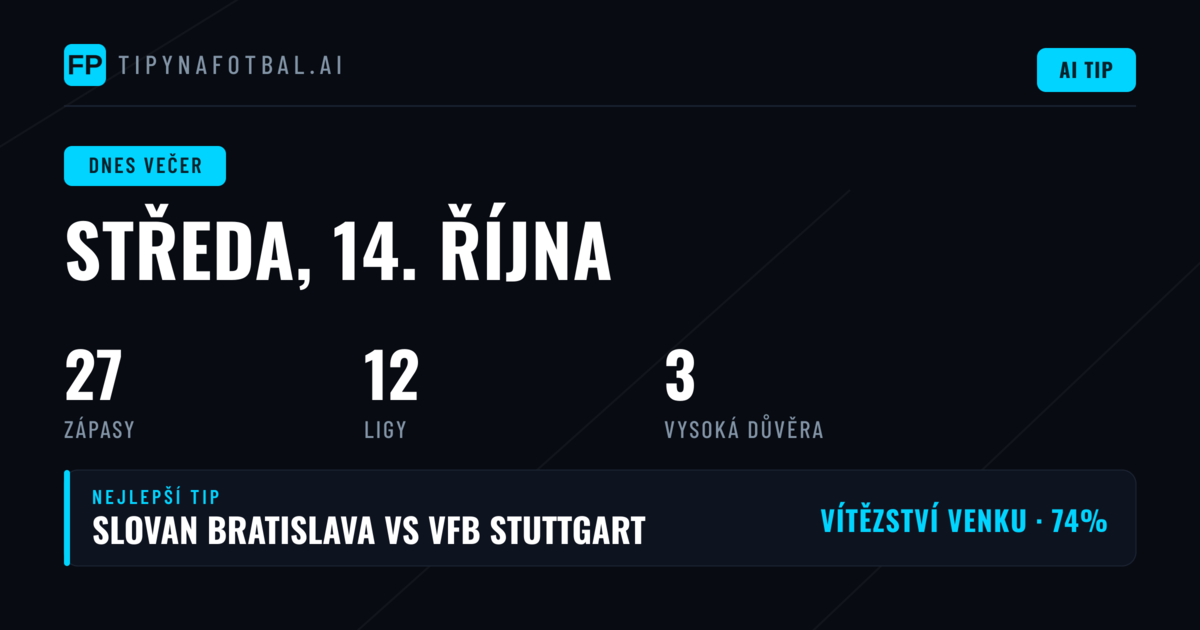 Přehled středečního programu
