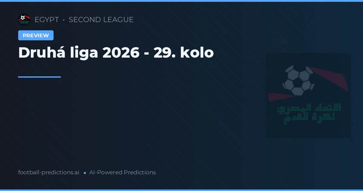 Druhá liga 2026 - 29. kolo