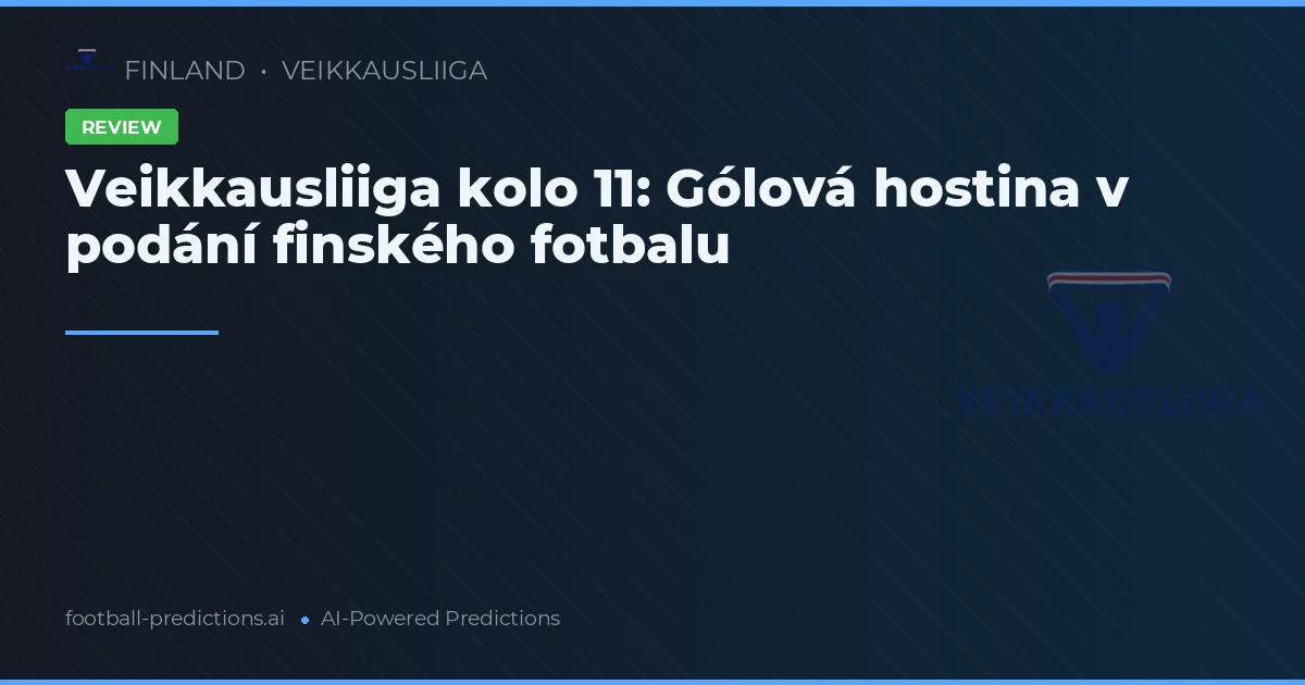 Veikkausliiga kolo 11: Gólová hostina v podání finského fotbalu