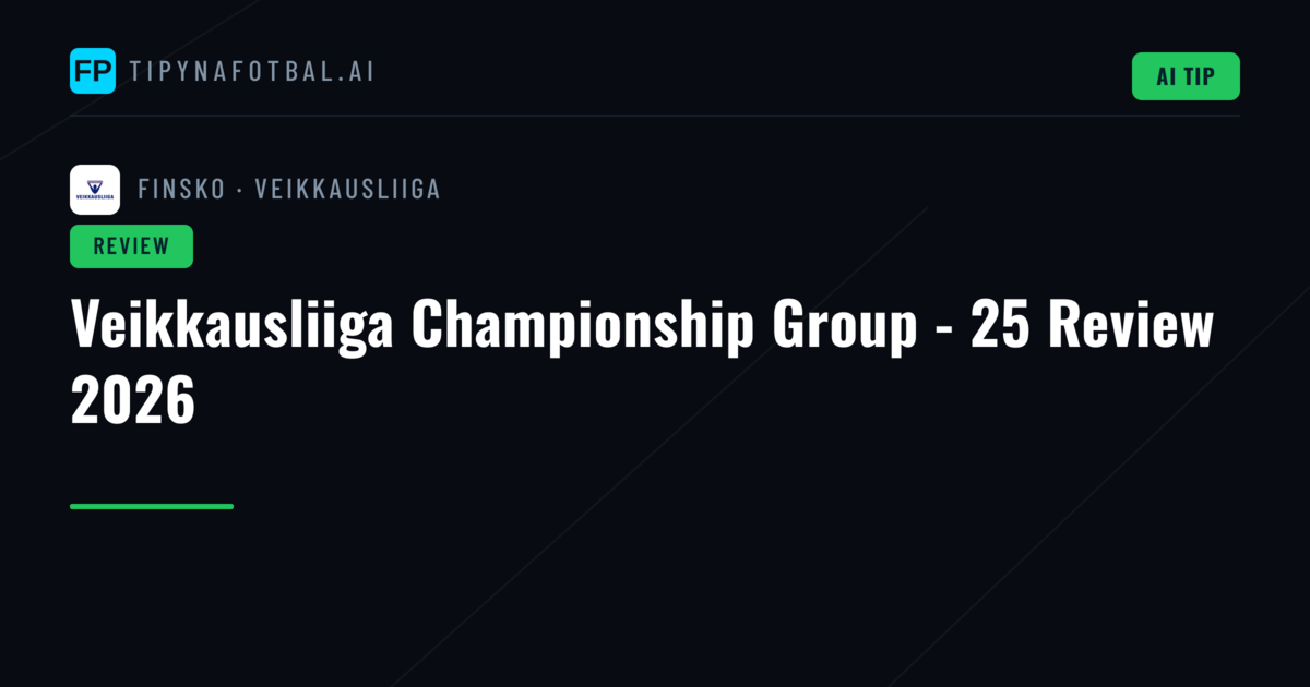 Veikkausliiga Championship Group - 25 Review 2026