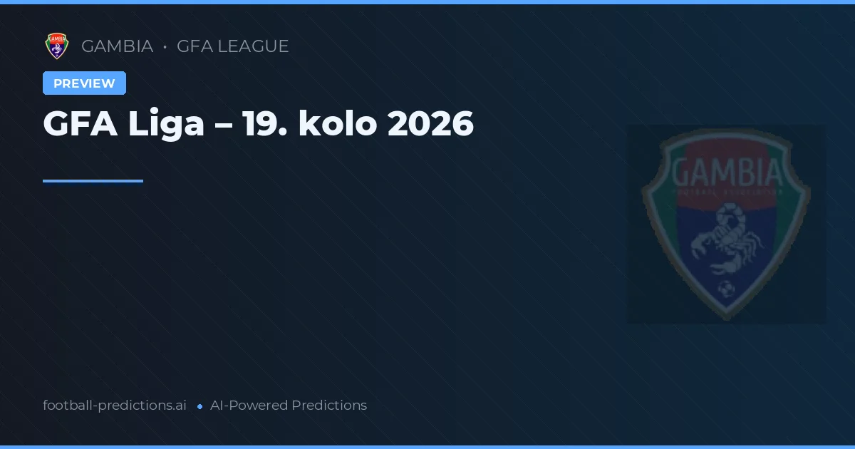 GFA Liga – 19. kolo 2026