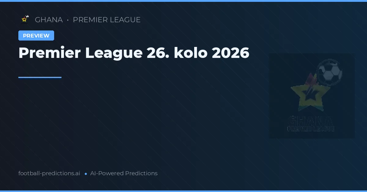 Premier League 26. kolo 2026