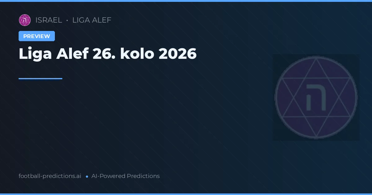 Liga Alef 26. kolo 2026