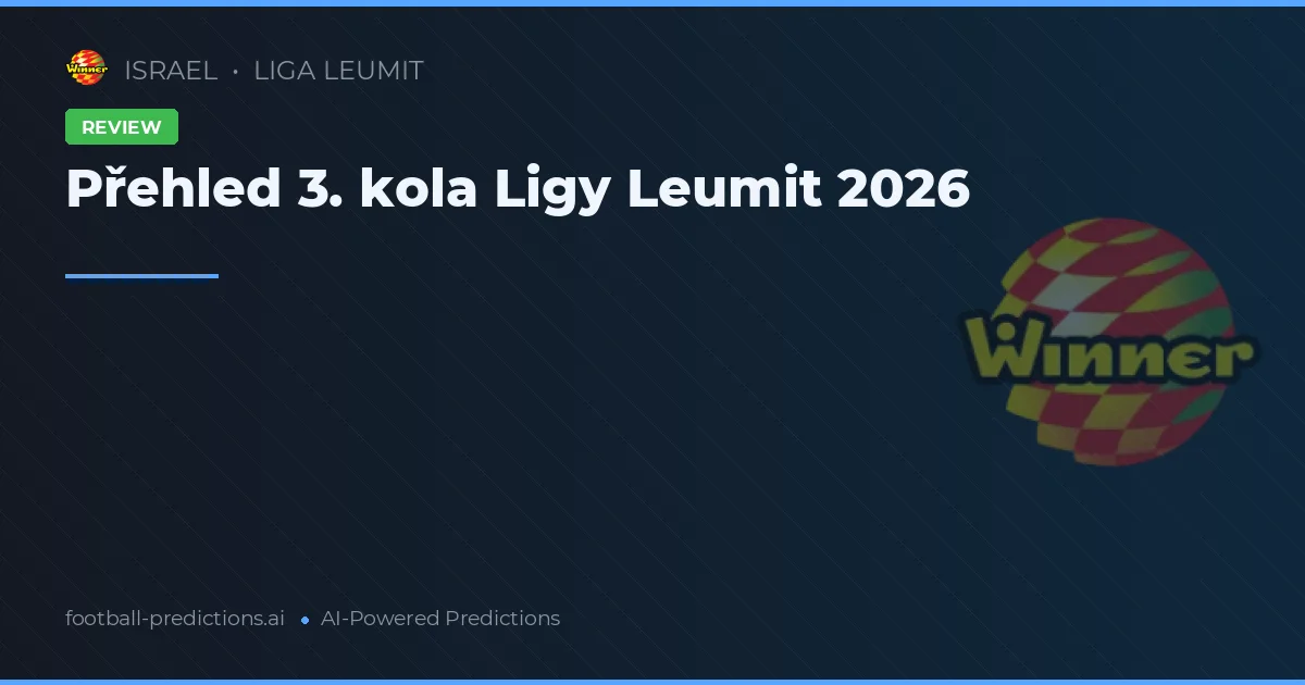 Přehled 3. kola Ligy Leumit 2026