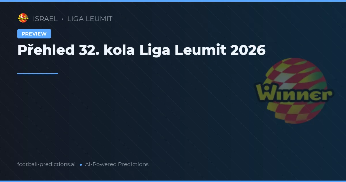 Přehled 32. kola Liga Leumit 2026