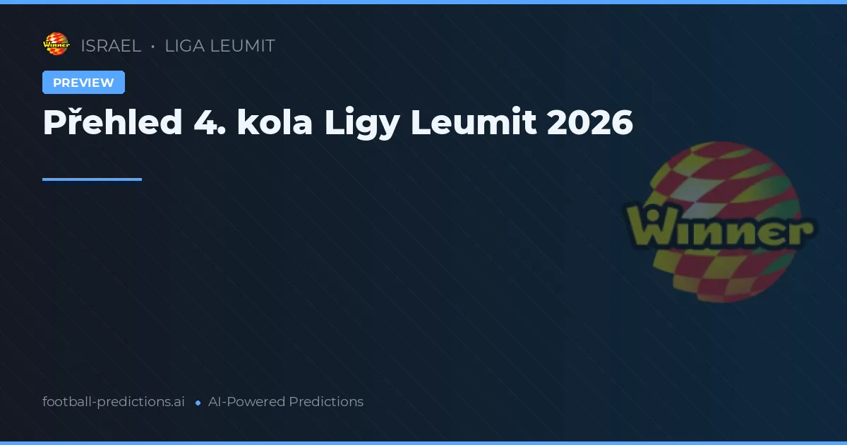 Přehled 4. kola Ligy Leumit 2026