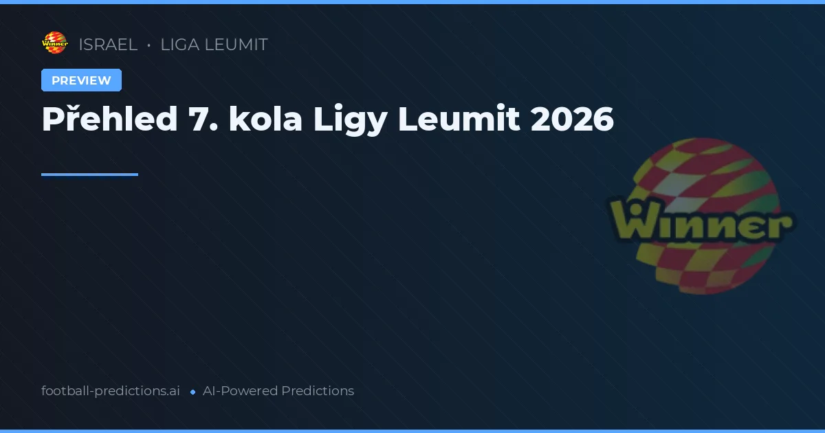 Přehled 7. kola Ligy Leumit 2026