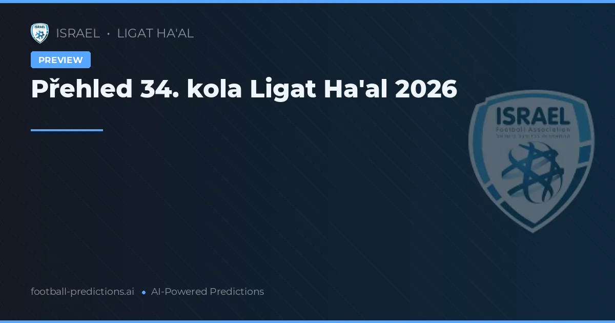 Přehled 34. kola Ligat Ha'al 2026