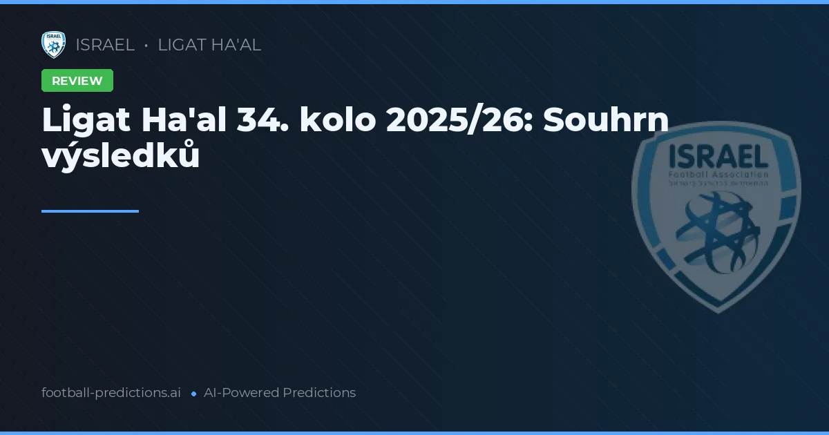 Ligat Ha'al 34. kolo 2025/26: Souhrn výsledků