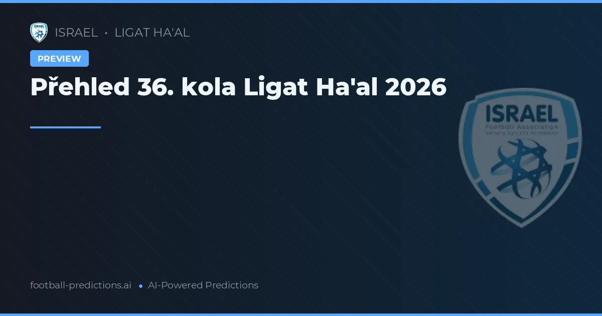 Přehled 36. kola Ligat Ha'al 2026