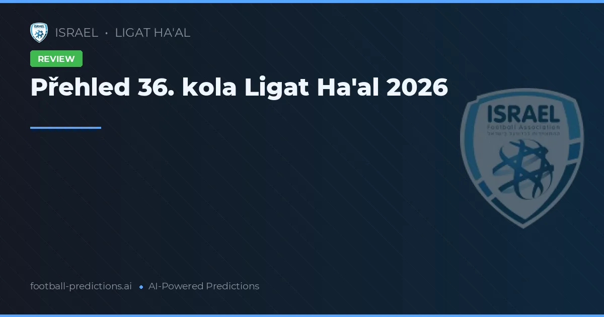 Přehled 36. kola Ligat Ha'al 2026