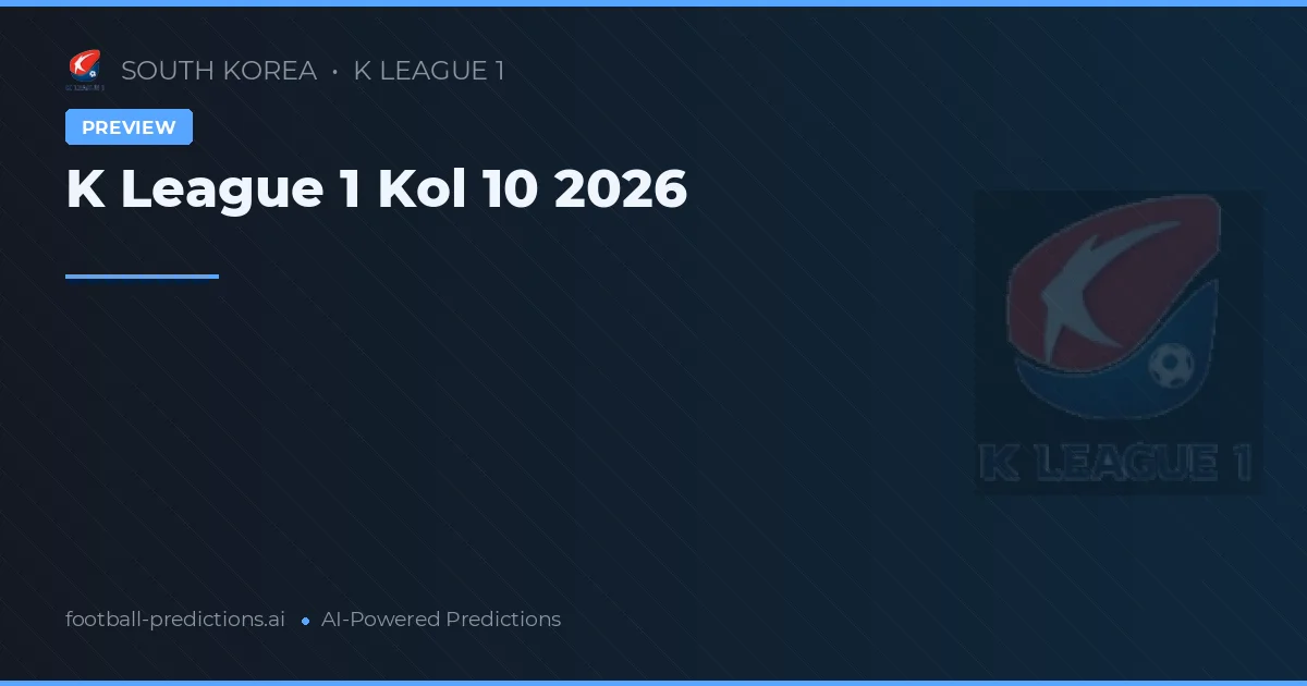 K League 1 Kol 10 2026