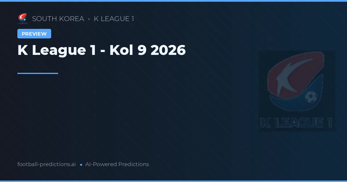 K League 1 - Kol 9 2026