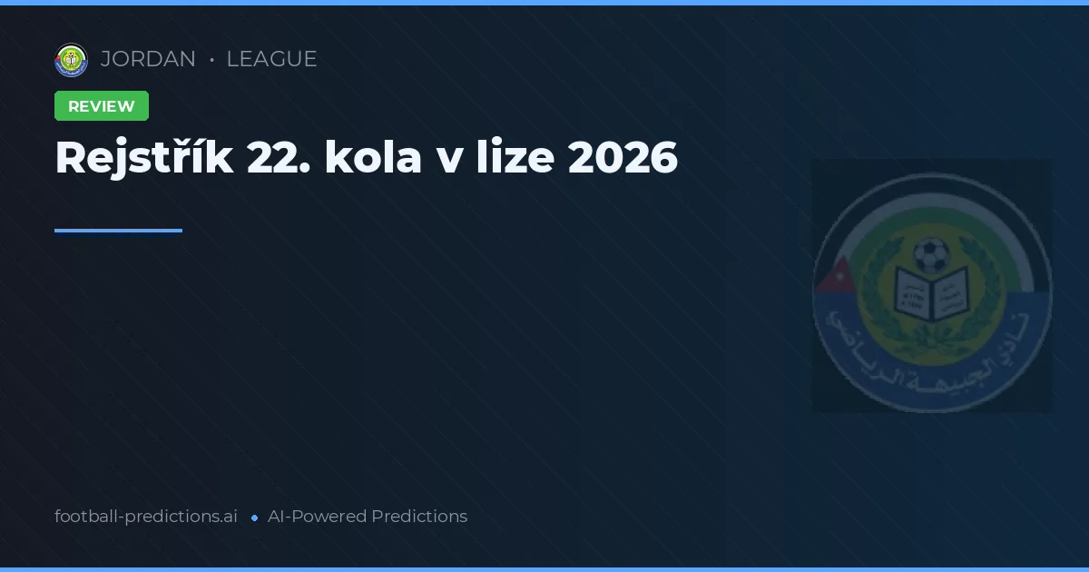 Rejstřík 22. kola v lize 2026