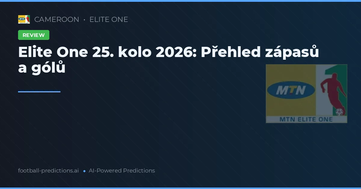 Elite One 25. kolo 2026: Přehled zápasů a gólů