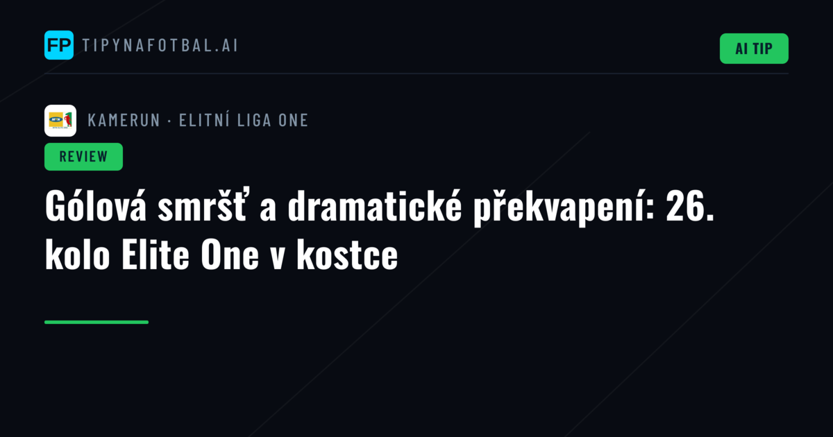 Gólová smršť a dramatické překvapení: 26. kolo Elite One v kostce