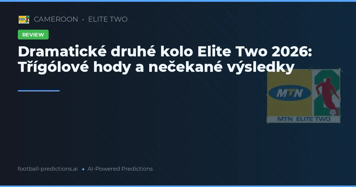 Dramatické druhé kolo Elite Two 2026: Třígólové hody a nečekané výsledky