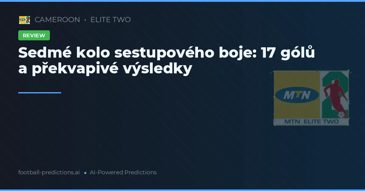 Sedmé kolo sestupového boje: 17 gólů a překvapivé výsledky