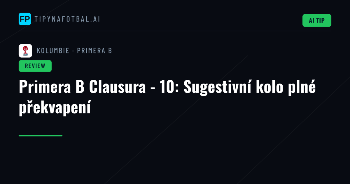 Primera B Clausura - 10: Sugestivní kolo plné překvapení