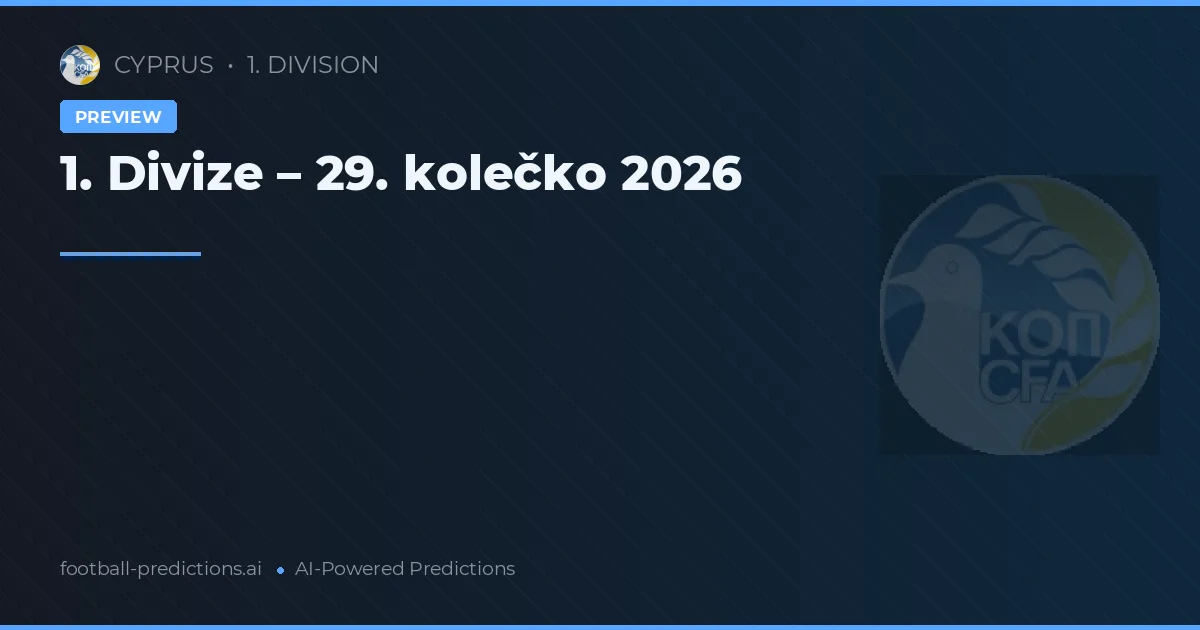 1. Divize – 29. kolečko 2026
