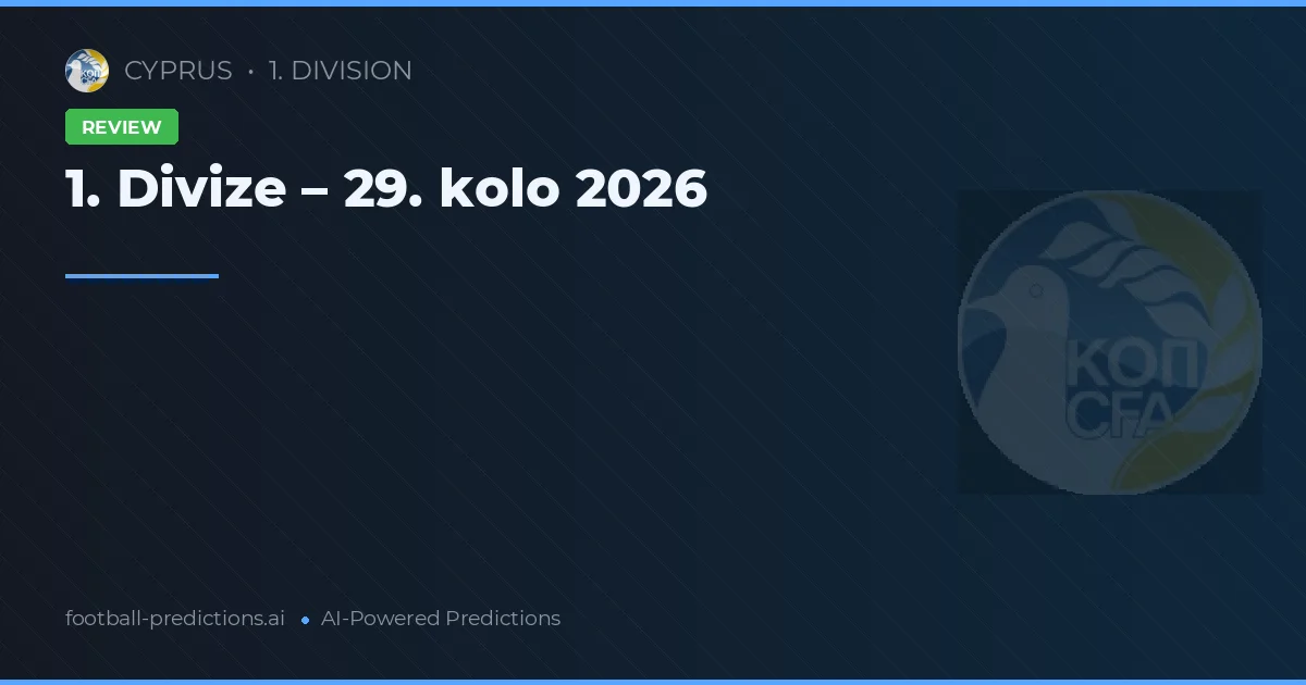 1. Divize – 29. kolo 2026