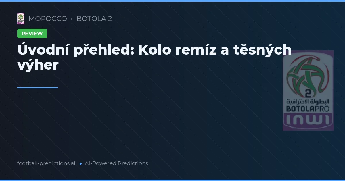 Úvodní přehled: Kolo remíz a těsných výher