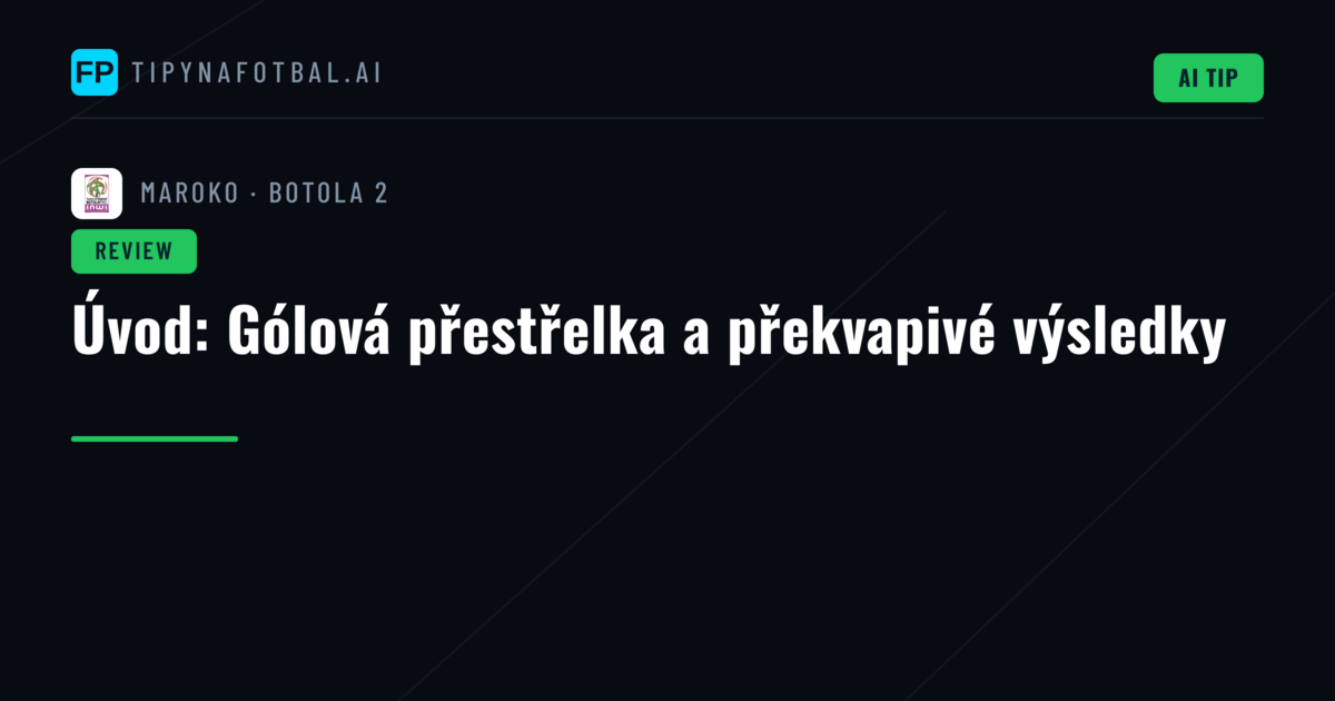 Úvod: Gólová přestřelka a překvapivé výsledky