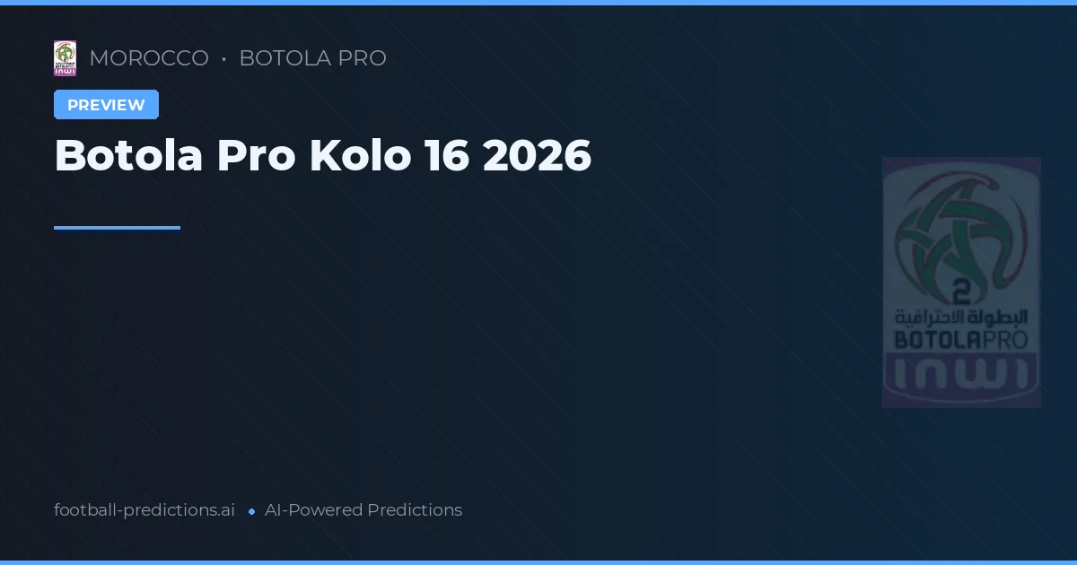 Botola Pro Kolo 16 2026