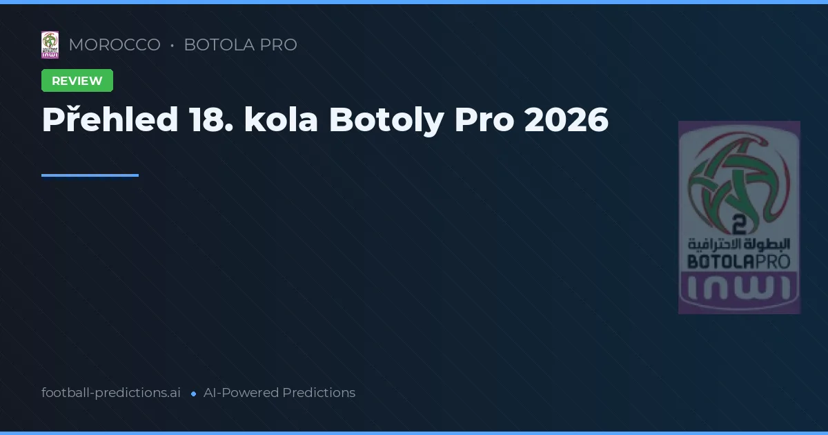 Přehled 18. kola Botoly Pro 2026