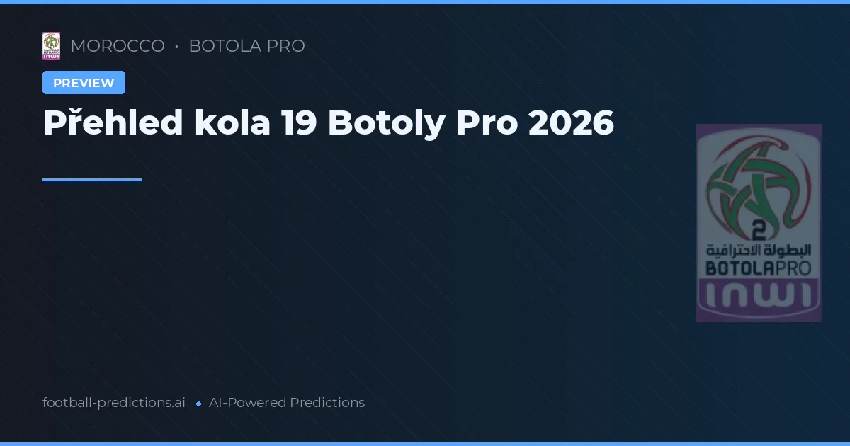 Přehled kola 19 Botoly Pro 2026