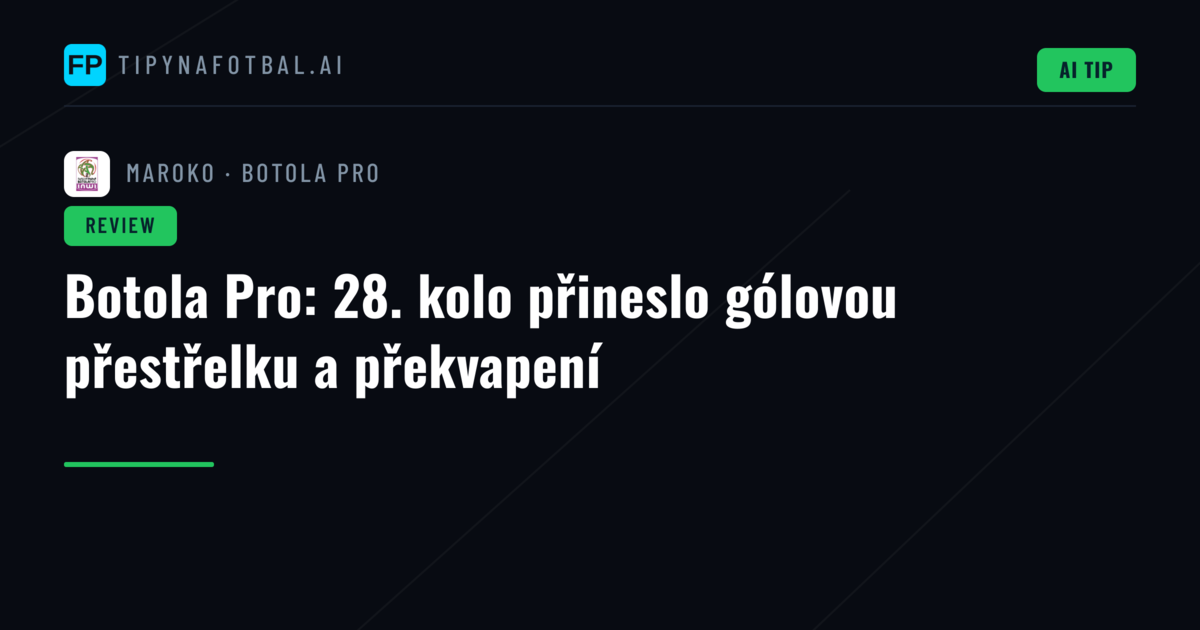 Botola Pro: 28. kolo přineslo gólovou přestřelku a překvapení