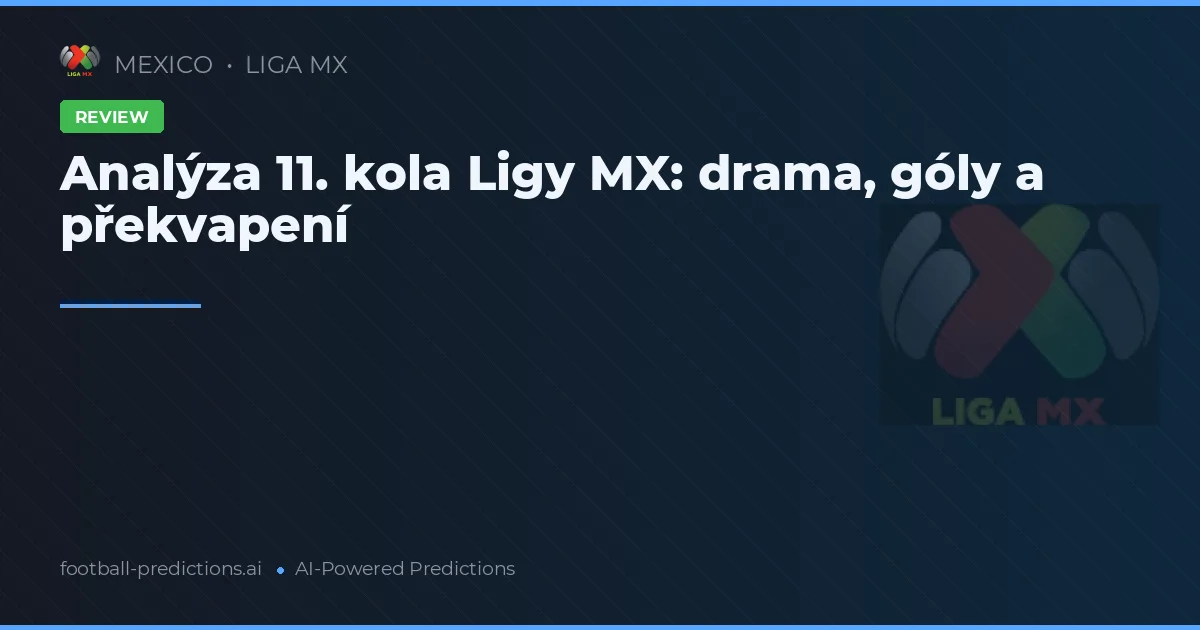Analýza 11. kola Ligy MX: drama, góly a překvapení