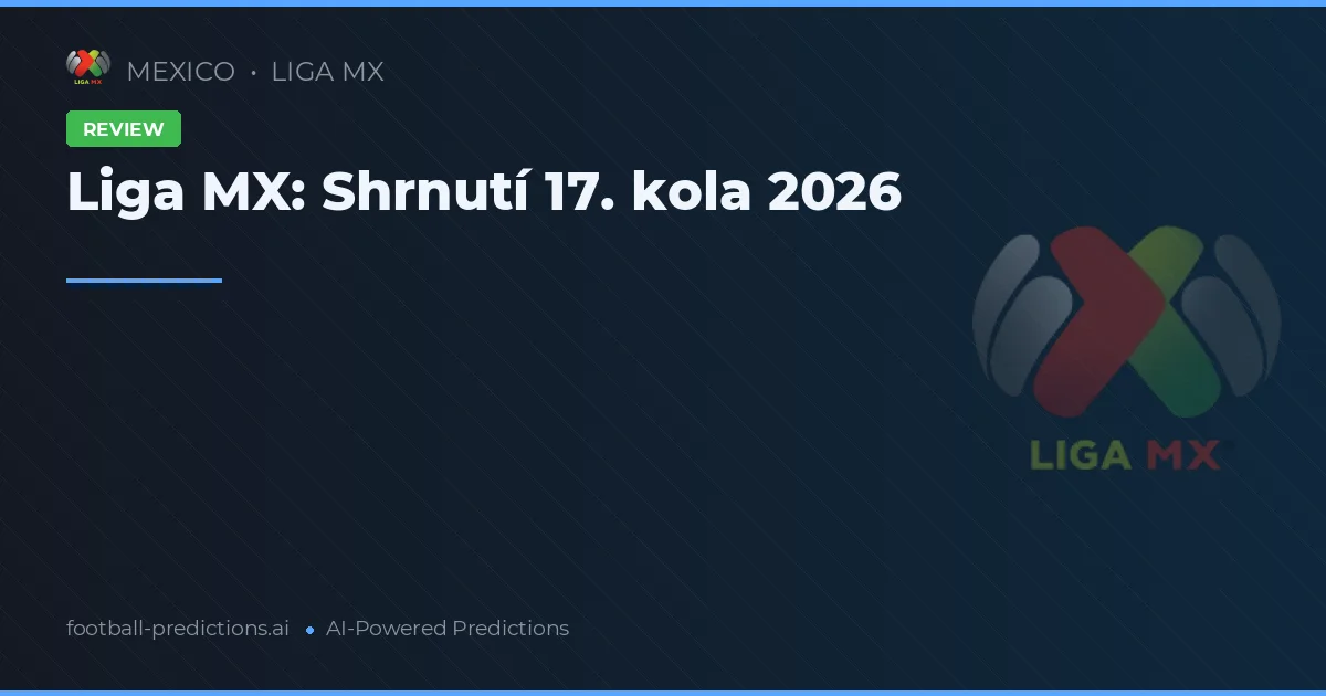 Liga MX: Shrnutí 17. kola 2026