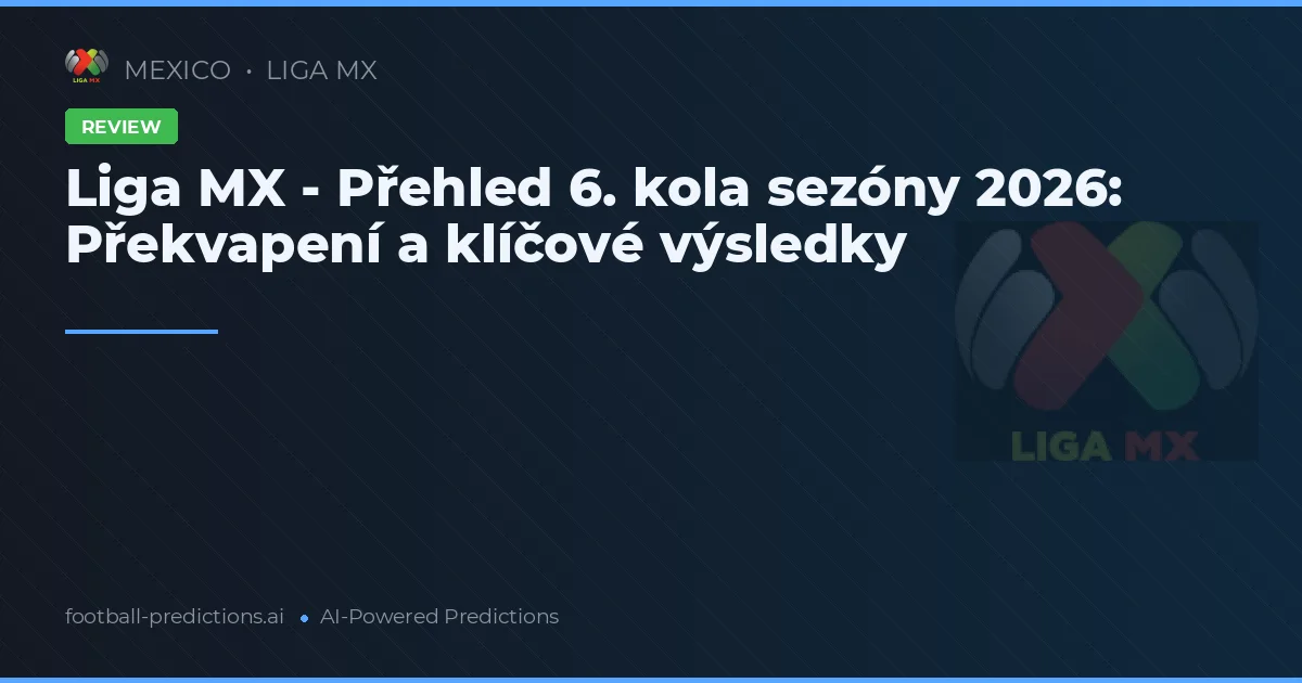 Liga MX - Přehled 6. kola sezóny 2026: Překvapení a klíčové výsledky